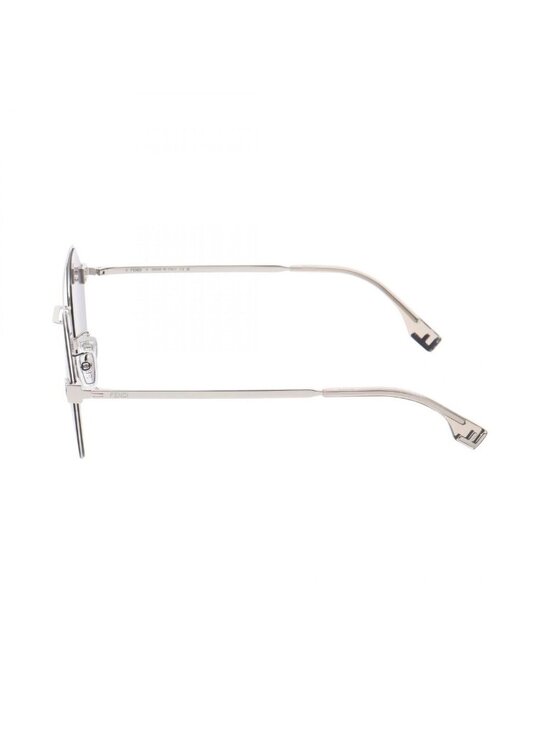 Fendi Sunglasses FF Pattern Silver Brown